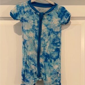Little Sleepies Blue Tie-Dye Shorty Zippy